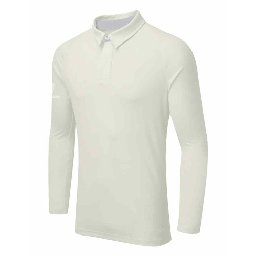 Surridge Ergo Long Sleeve Cricket Shirt-Ivory/White-Youth
