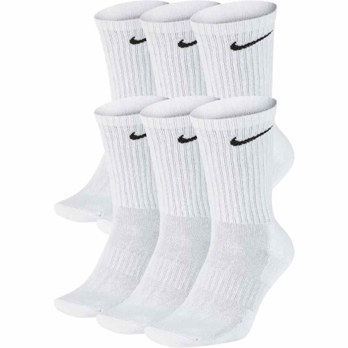 Nike Everyday Cushioned Socks (x6/Pack) - White/Black - S