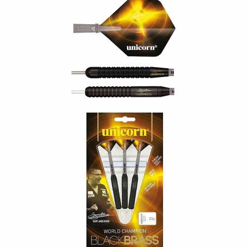 Unicorn Gary Anderson Black Brass Darts