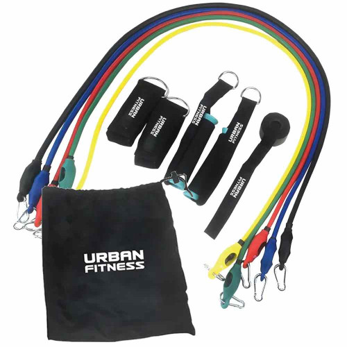 Urban Fitness 11pc Resistance Tube Set