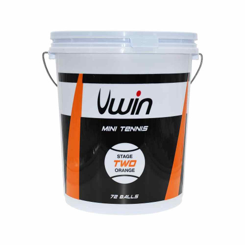 Uwin Stage 2 Orange Tennis Balls (Bucket of 72 balls)