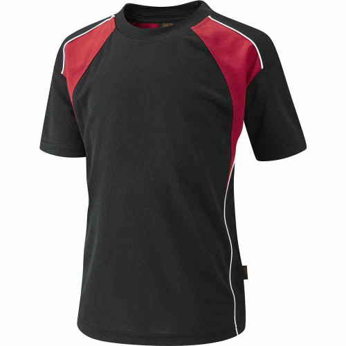 Falcon Encore T-Shirt Black/Scarlet/White 18-20"
