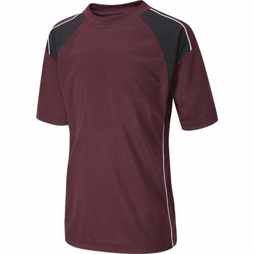 Falcon Encore T-Shirt Maroon/Black/White 18-20"