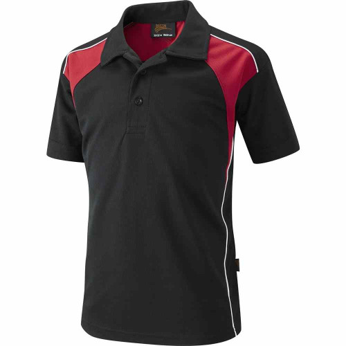 Falcon Encore Polo Black/Scarlet/White 18-20"