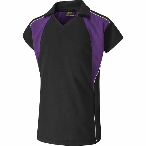 Falcon Encore Womens Top Black/Purple/White 18-20"