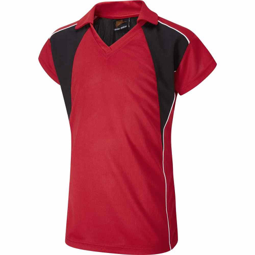 Falcon Encore Womens Top Scarlet/Black/White 18-20